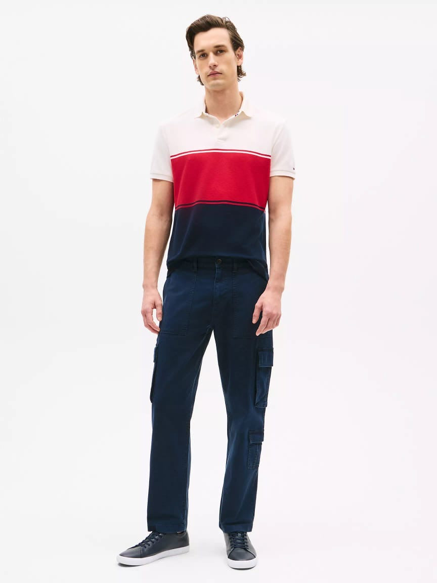 TOMMY HILFIGER Regular Fit Colorblock Wicking Polo