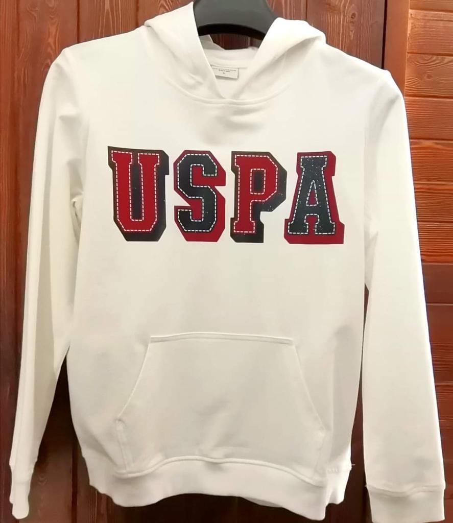 US. POLO ASSN USPA Soft Fleece Pullover Hoodie with Classic Graphic Logo