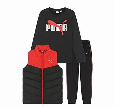 PUMA Kid's 3 Piece Vest Set, Black