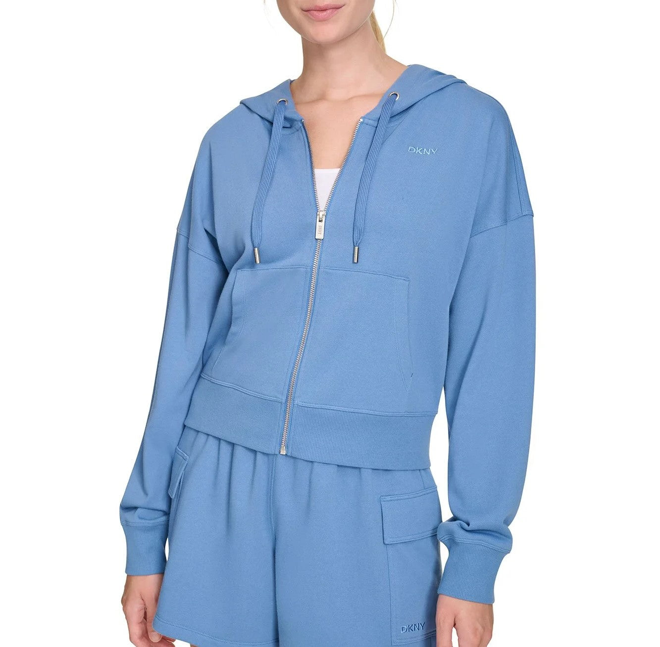 DKNY Women's Terry Zip Front Jacket
