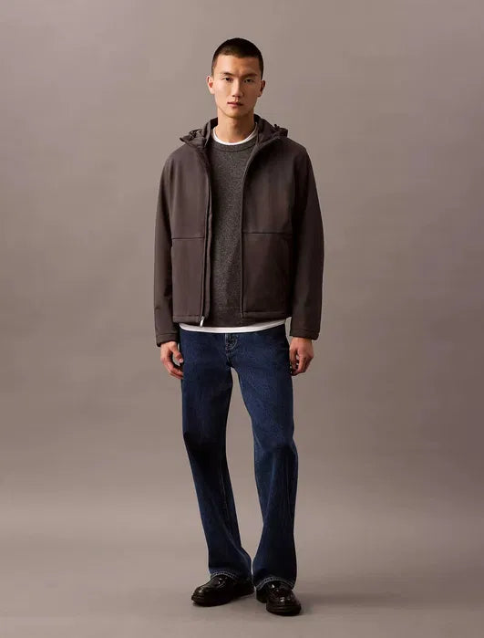 CALVIN KLEIN Men's jacket, graphite gray lined soft shell jacket