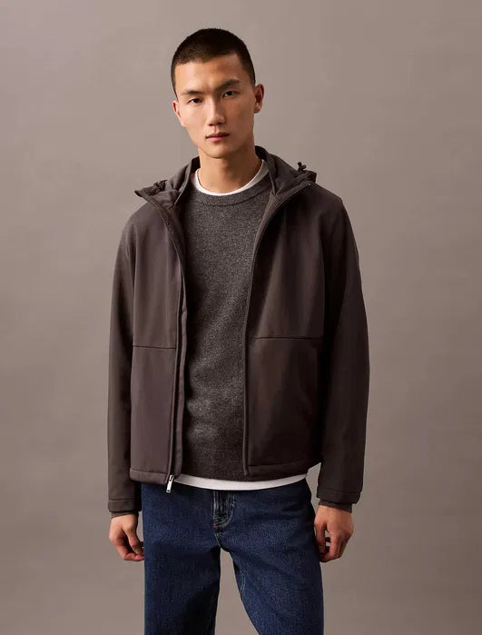 CALVIN KLEIN Men's jacket, graphite gray lined soft shell jacket