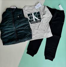 Calvin Klein boys 3pc Puff Vest Pant Set