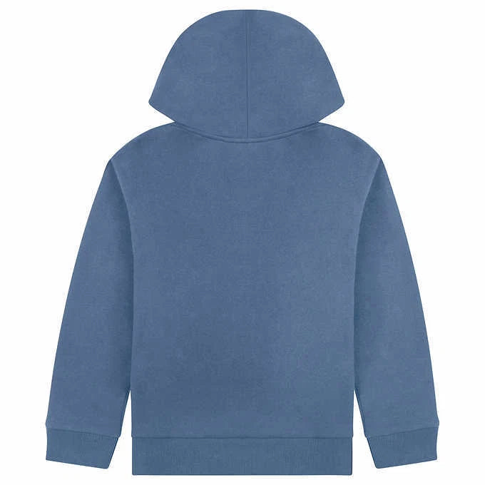 Puma Blue Youth Kids Unisex Embroidered Logo Fleece Hoodie