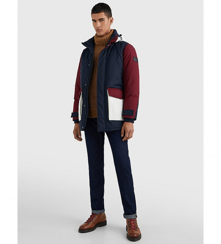 TOMMY HILFIGER ROCKIE PARKA NAVY, BEIGE