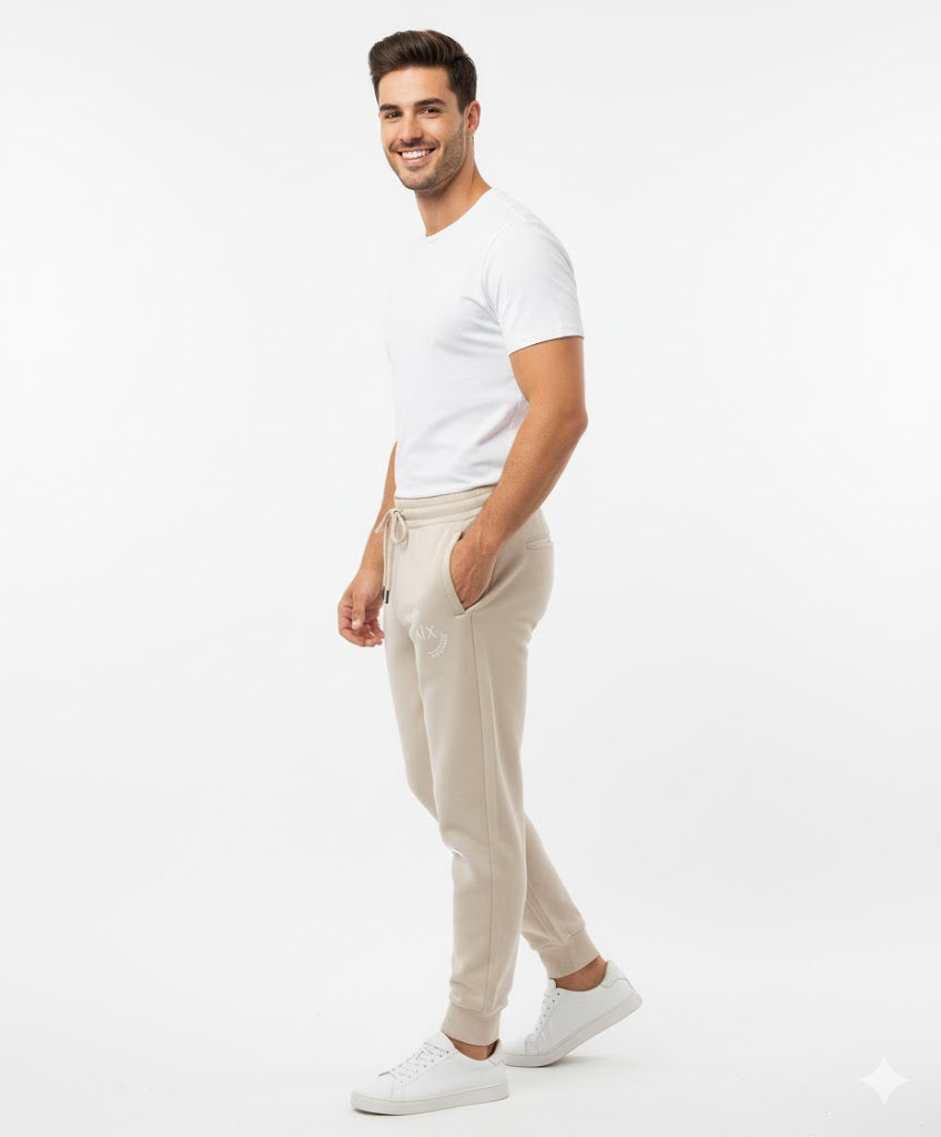 ARMANI EXCHANGE Men's Fleece Jogger Sweatpants with Round Logo