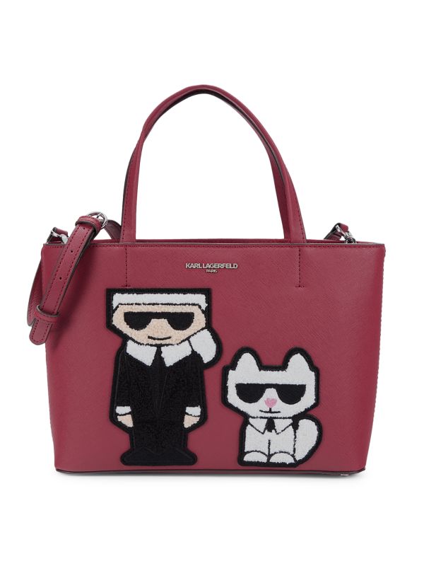 Karl Lagerfeld Paris Maybelle Logo Leather Tote