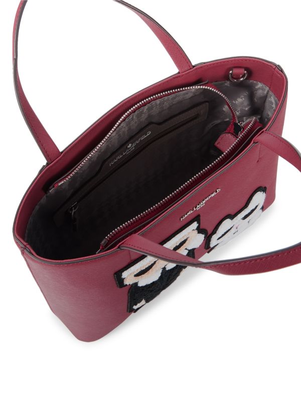 Karl Lagerfeld Paris Maybelle Logo Leather Tote