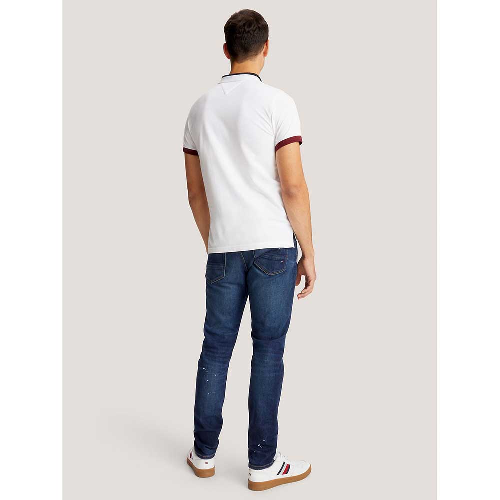 TOMMY HILFIGER Slim Fit Signature Tipped Polo - Wine,
