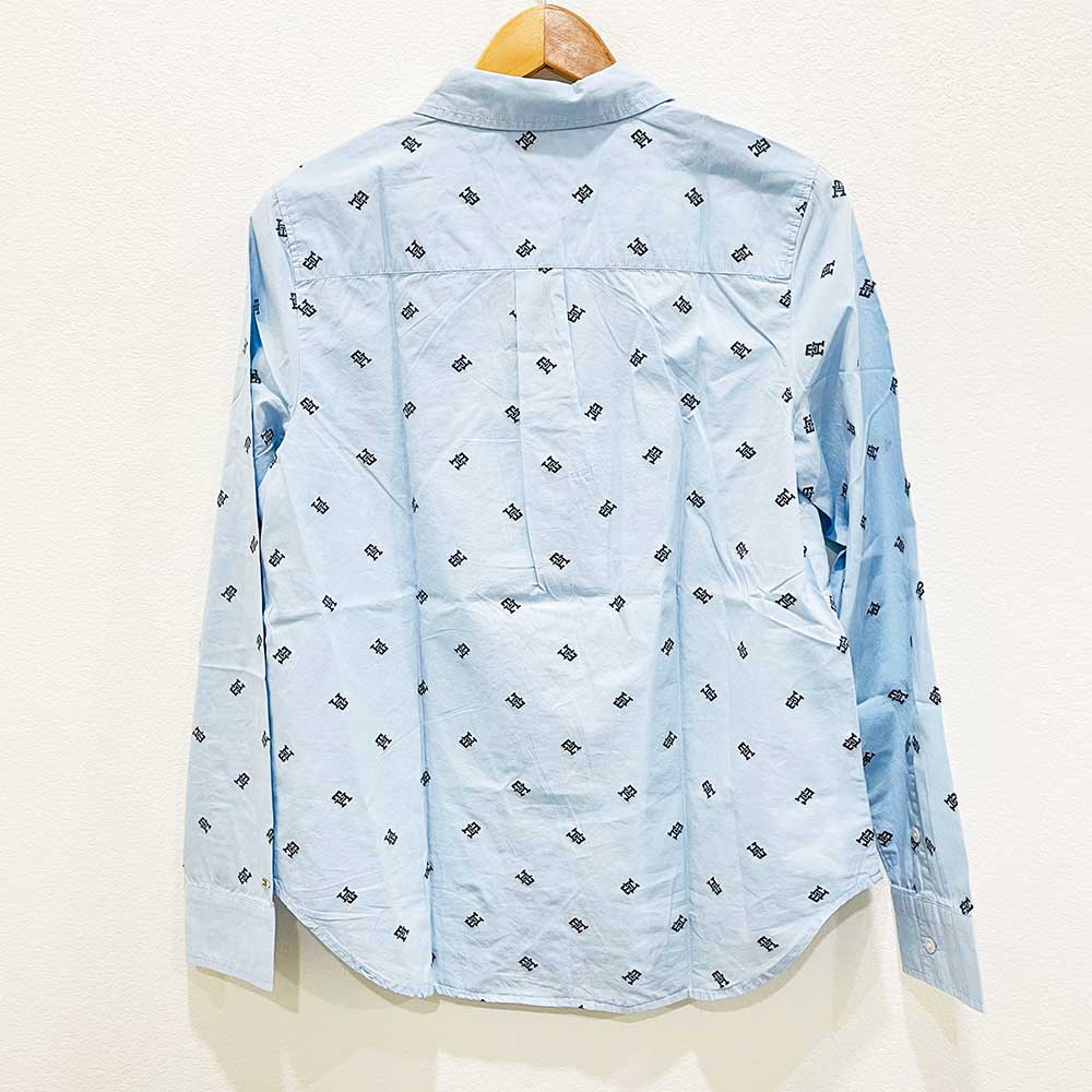 Tommy Hilfiger Fil Coupe Monogram Shirt - Blue