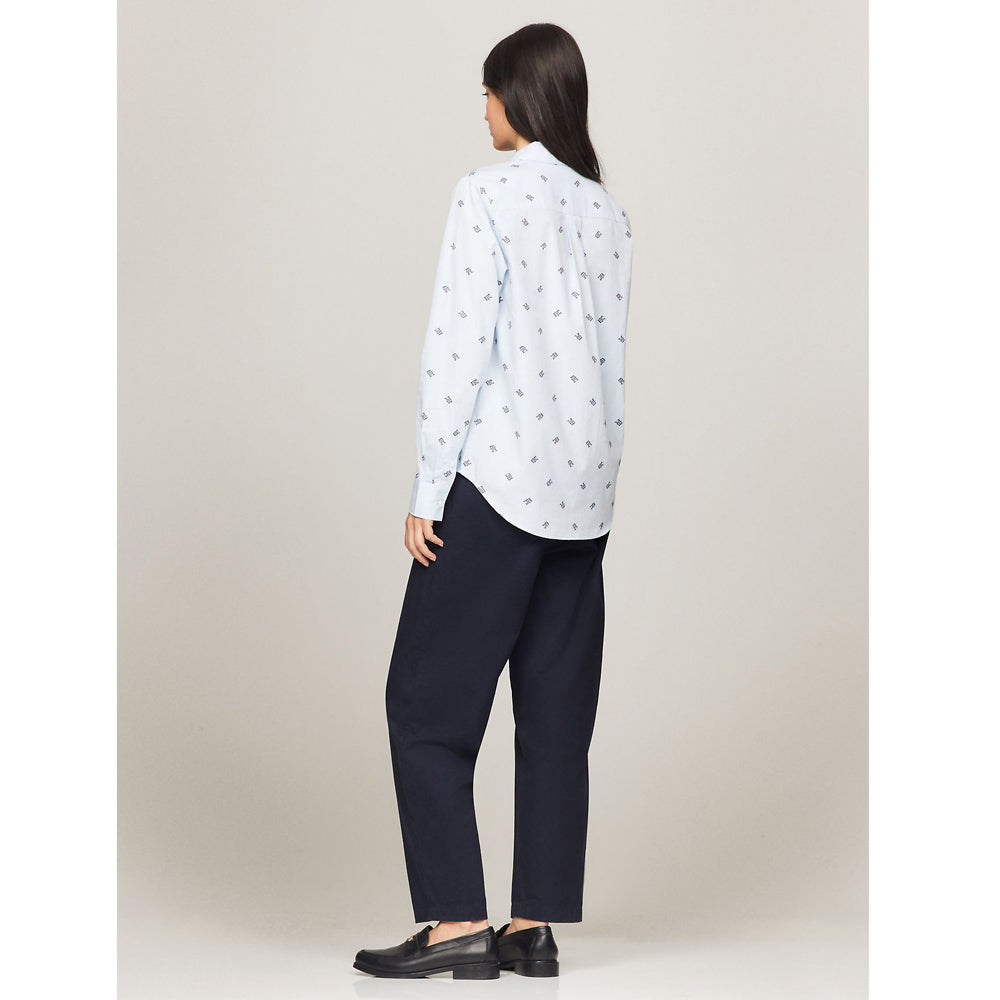 Tommy Hilfiger Fil Coupe Monogram Shirt - Blue