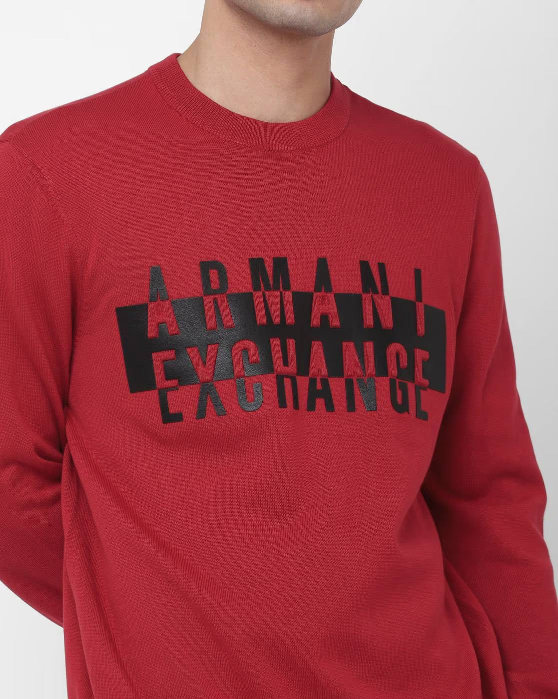 ARMANI EXCHANGE Crew-Neck Pullover with Branding