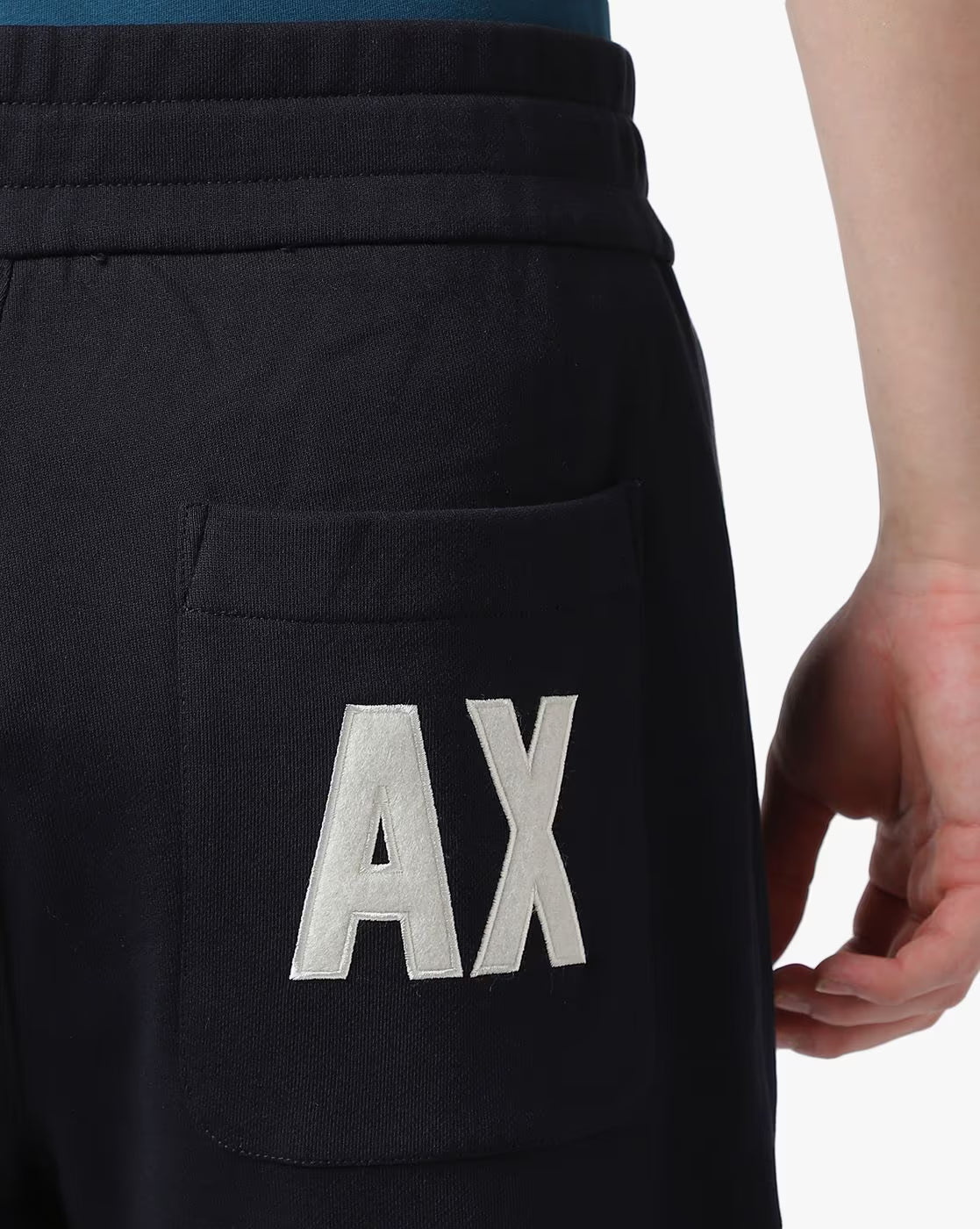 ARMANI EXCHANGE Cuffed Track Pants with Embroidered Logo