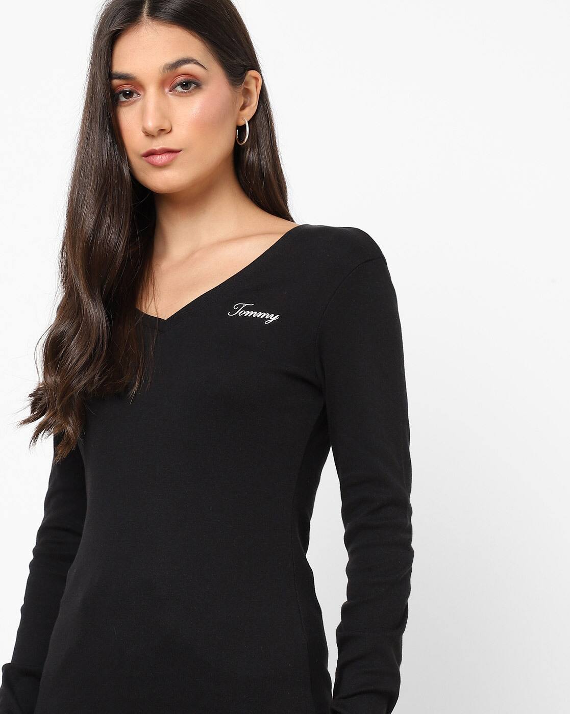 TOMMY HILFIGER Full-Sleeve V-neck T-shirt