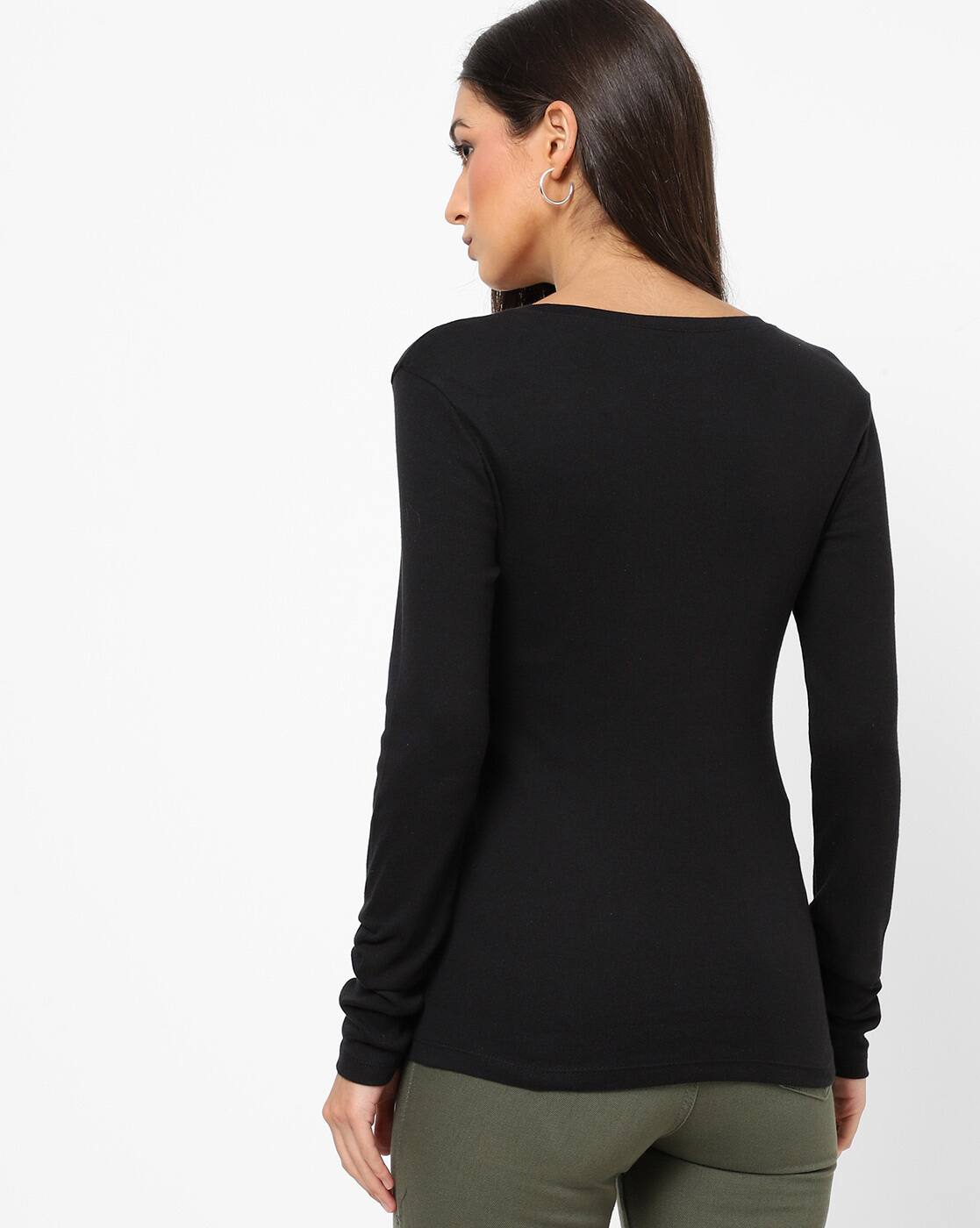 TOMMY HILFIGER Full-Sleeve V-neck T-shirt