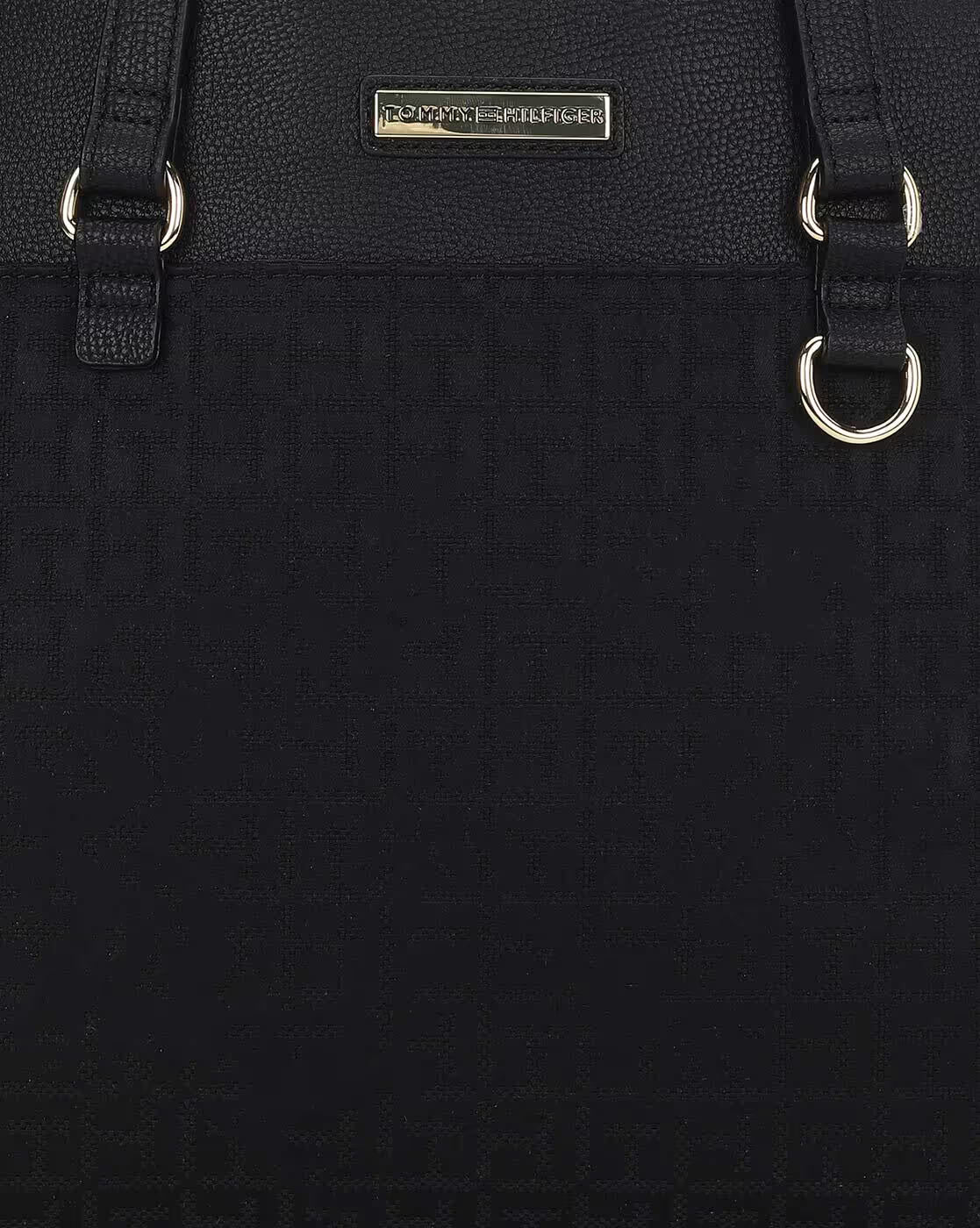 Tommy Hilfiger Logo Pattern Tote Bag with Detachable Pouch