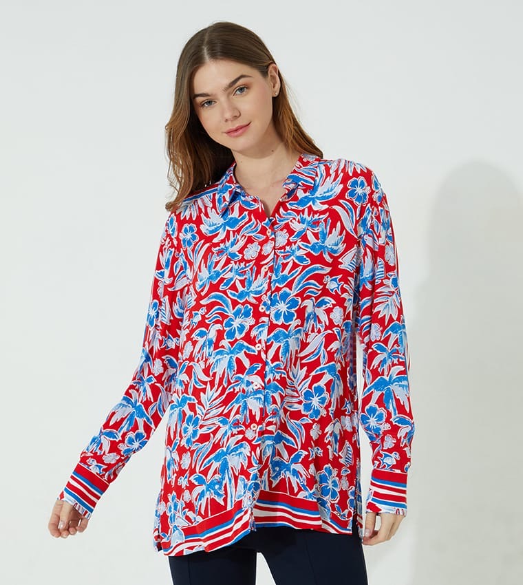 TOMMY HILFIGER women's shirt with floral pattern