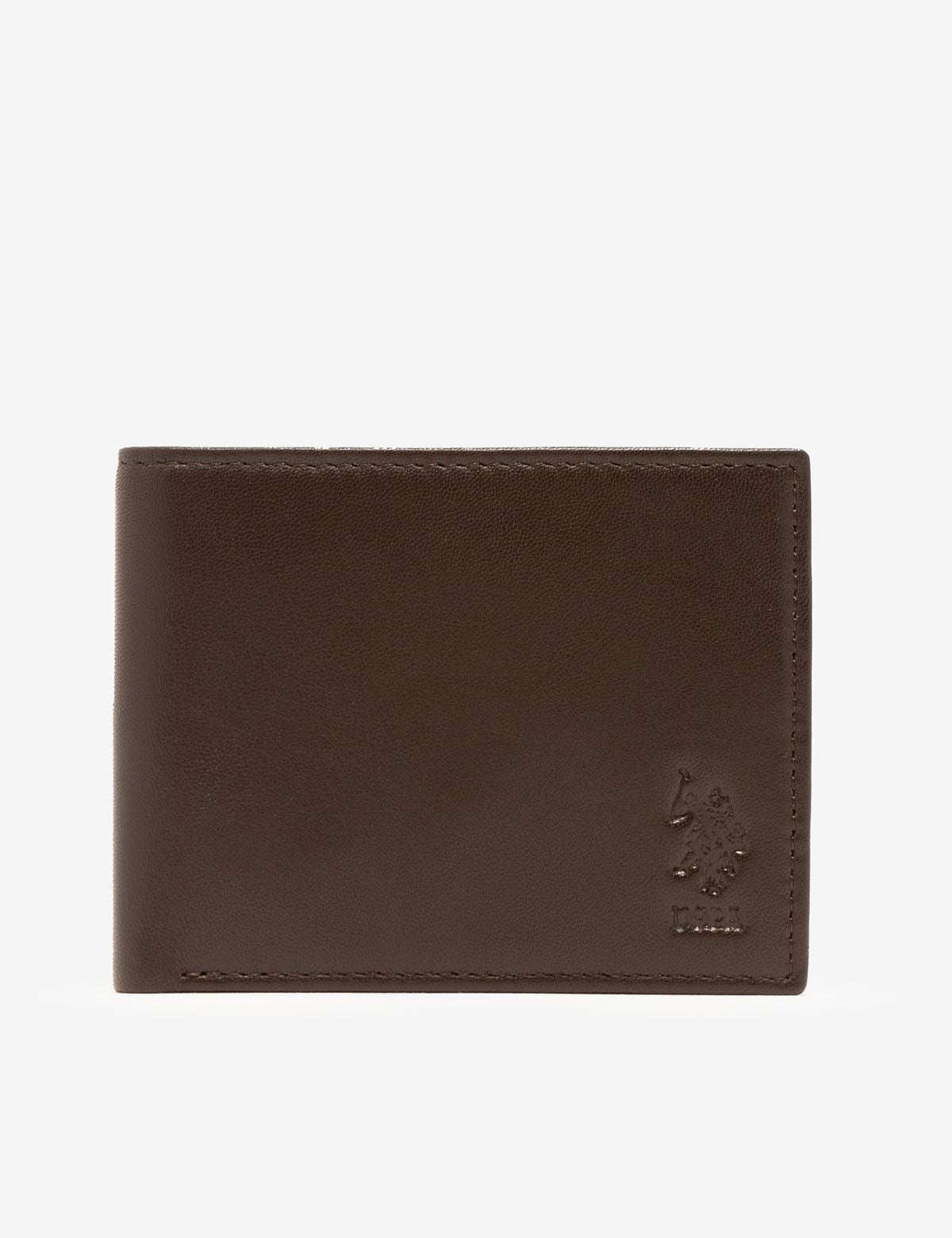US Polo Assn. MENS LEATHER BIFOLD WALLET (PRETO) - Disponivel