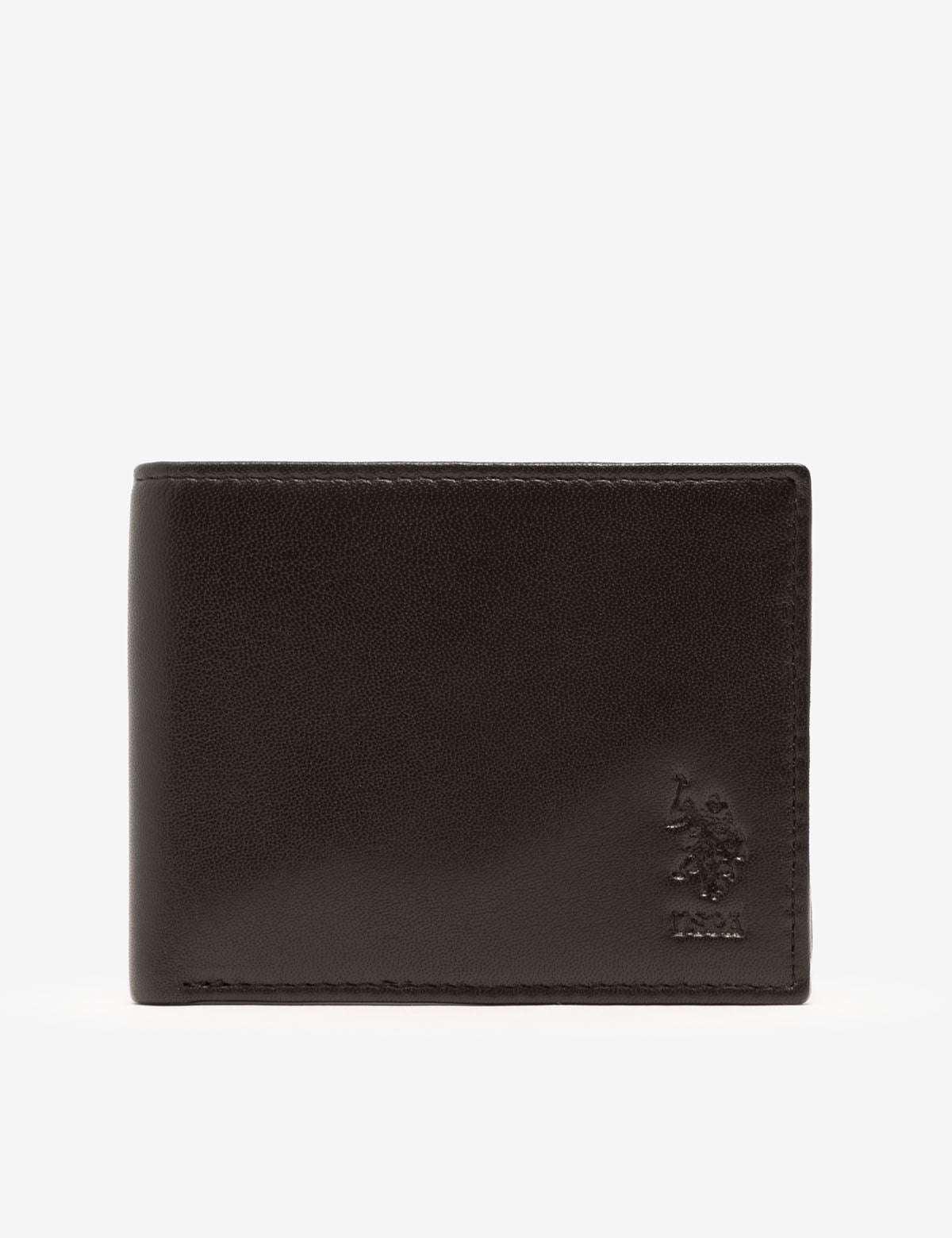 US Polo Assn. MENS LEATHER BIFOLD WALLET (PRETO) - Disponivel