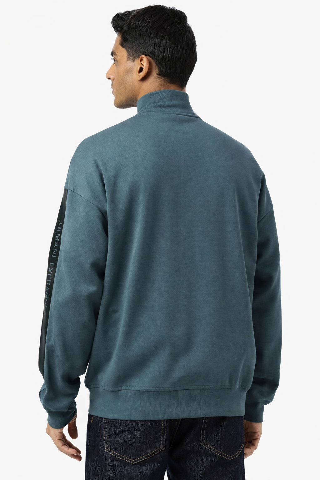 Armani Exchange Zip-Up Sweatshirt with Logo Tape - HIPPO US Brands ARMANI EXCHANGE