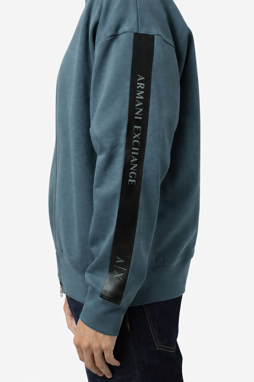 Armani Exchange Zip-Up Sweatshirt with Logo Tape - HIPPO US Brands ARMANI EXCHANGE