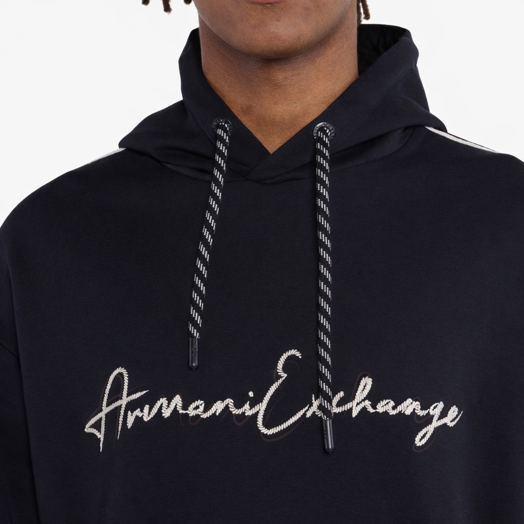 Armani Exchange Hooded Sweatshirt With Embroidered Logo - HIPPO US Brands ARMANI EXCHANGE