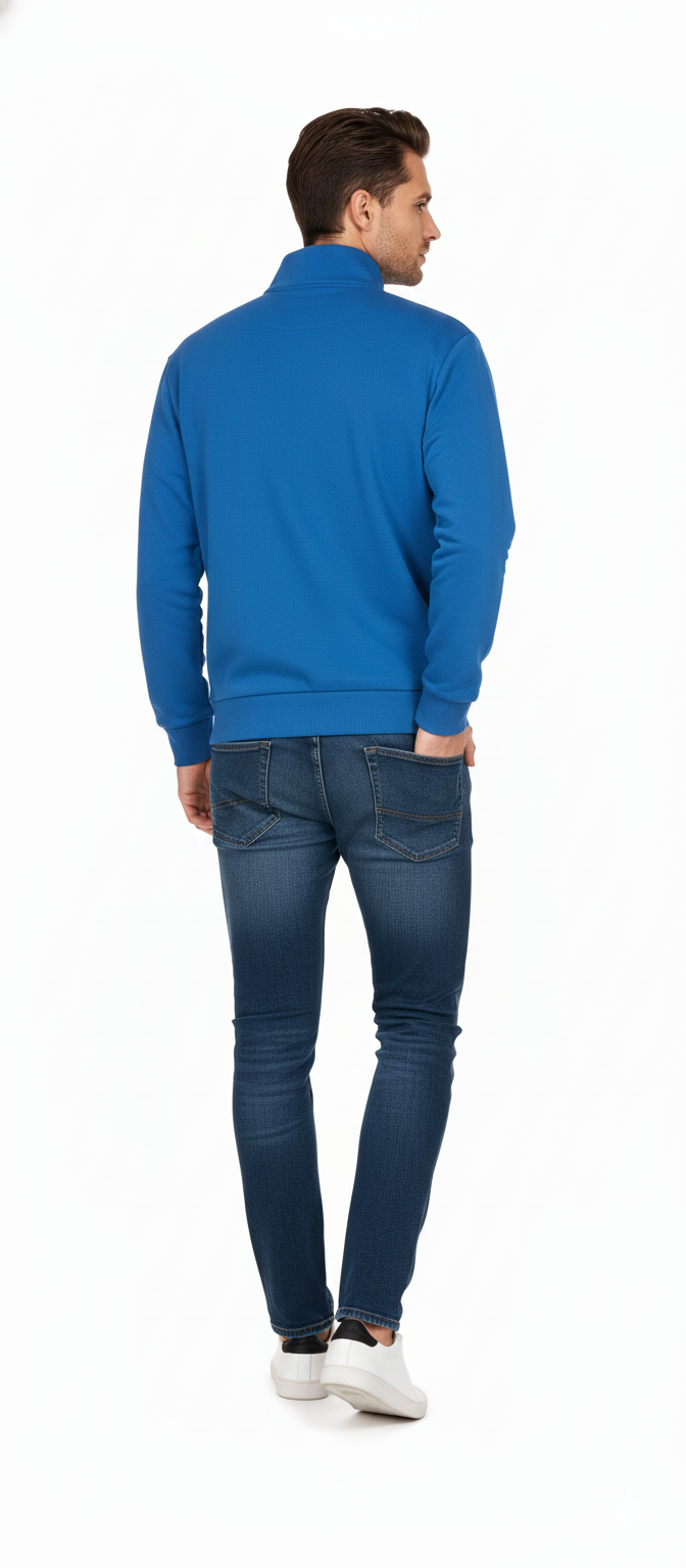Calvin Klein men's blue quarter-zip sweatshirt - HIPPO US Brands Calvin Klein