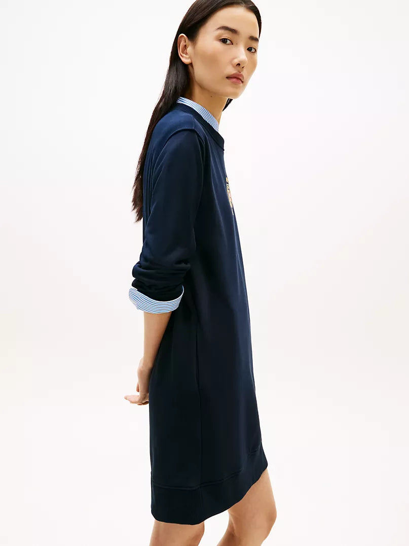 Tommy Hilfiger Laurel Leaf Logo Sweatshirt Dress - HIPPO US Brands Tommy Hilfiger