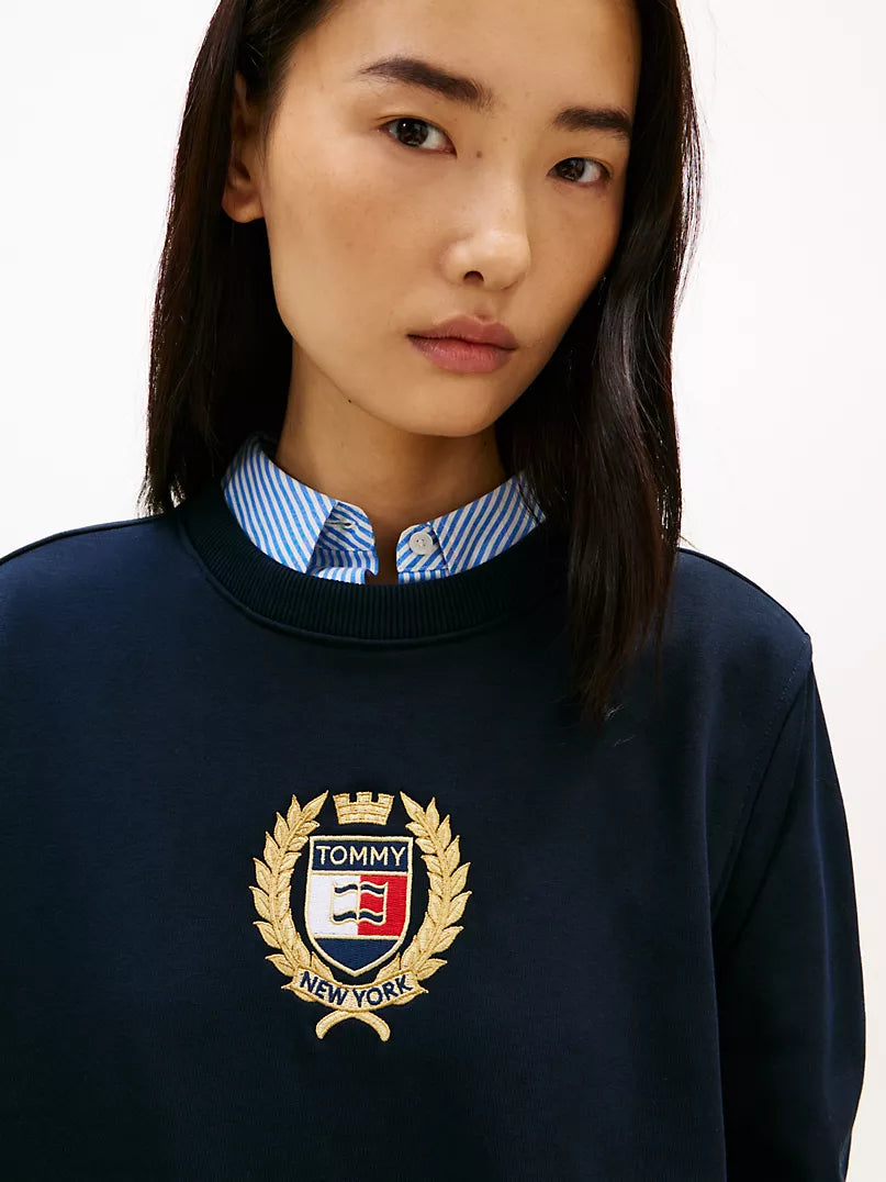 Tommy Hilfiger Laurel Leaf Logo Sweatshirt Dress - HIPPO US Brands Tommy Hilfiger