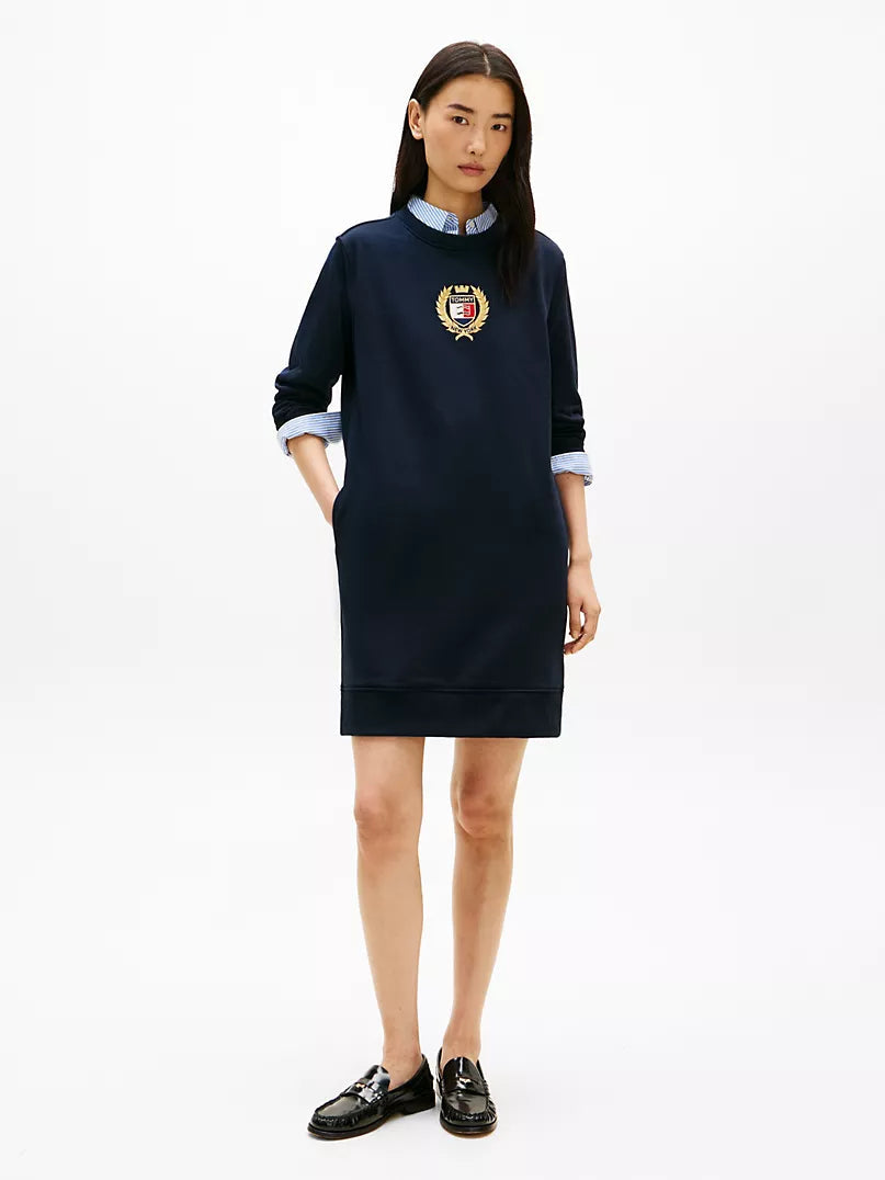 Tommy Hilfiger Laurel Leaf Logo Sweatshirt Dress - HIPPO US Brands Tommy Hilfiger
