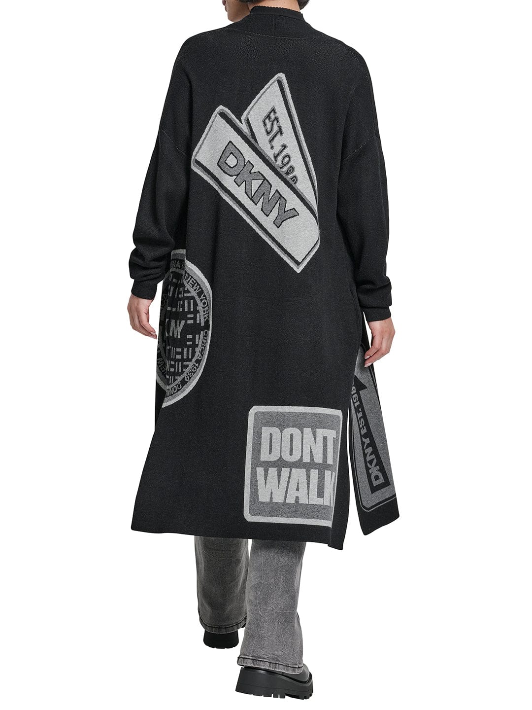 DKNY Oversized Patch Cardigan - HIPPO US Brands DKNY
