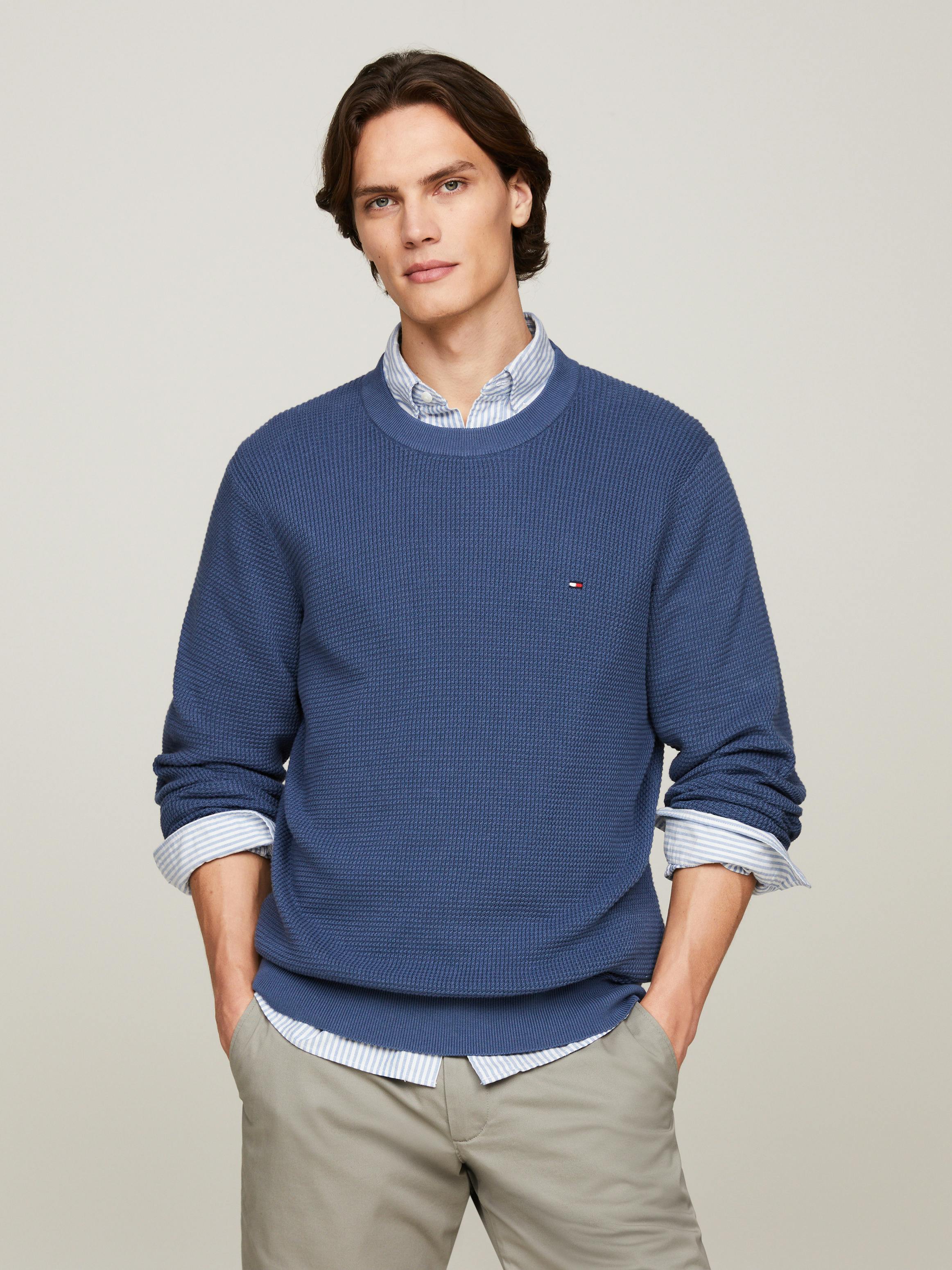 Tommy Hilfiger Structured Crewneck Sweater - HIPPO US Brands Tommy Hilfiger