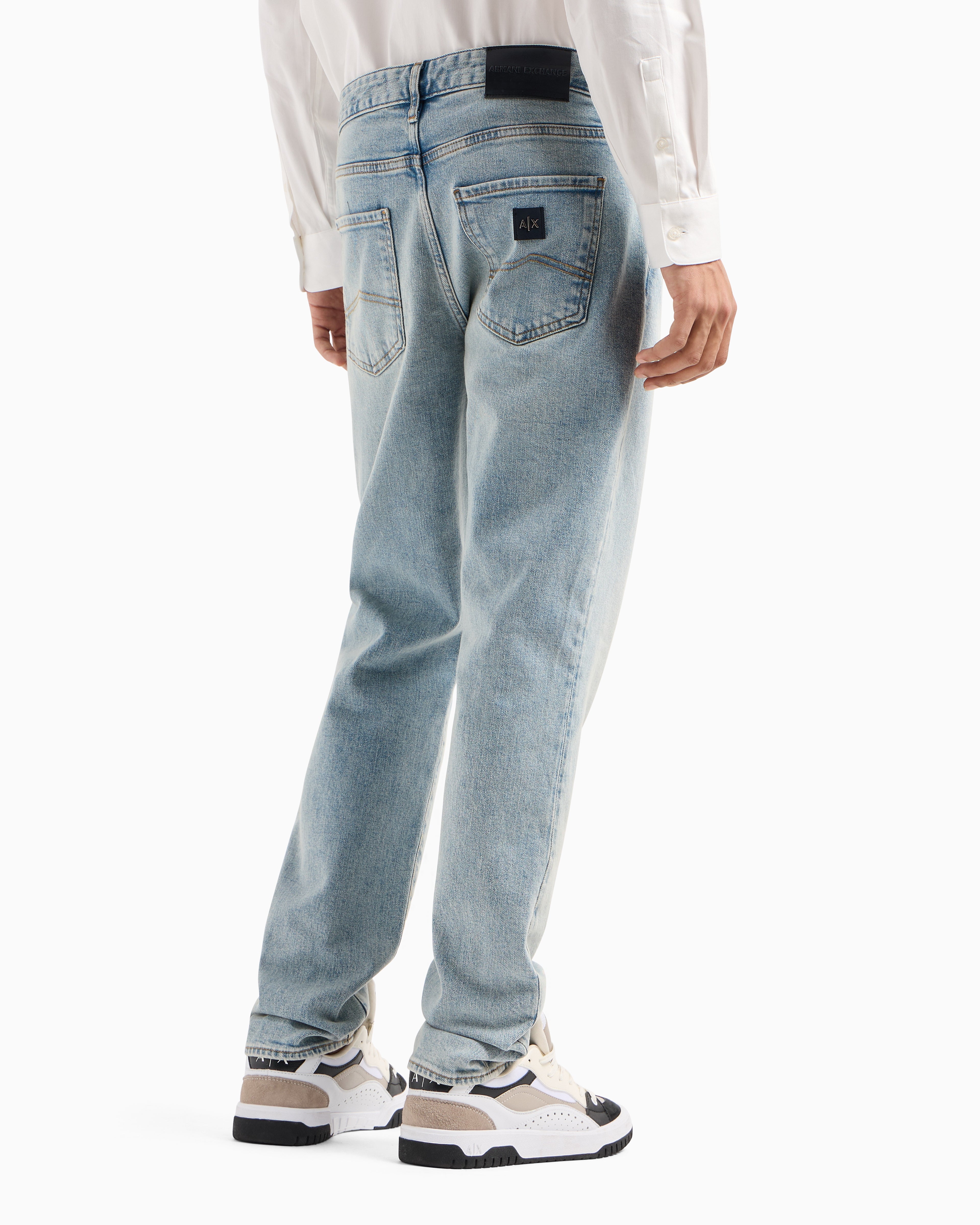 Armani Exchange Slim fit jeans in washed denim