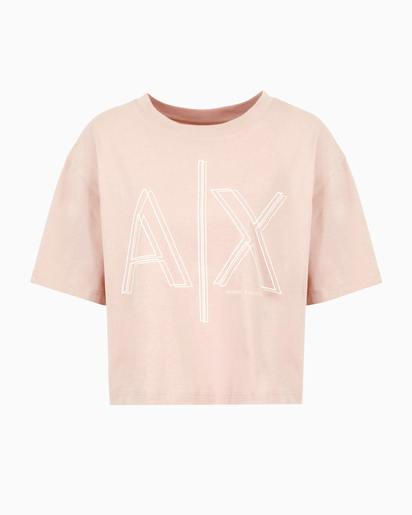 Cropped T-shirt with monogram logo in ASV cotton - HIPPO US Brands ARMANI EXCHANGE