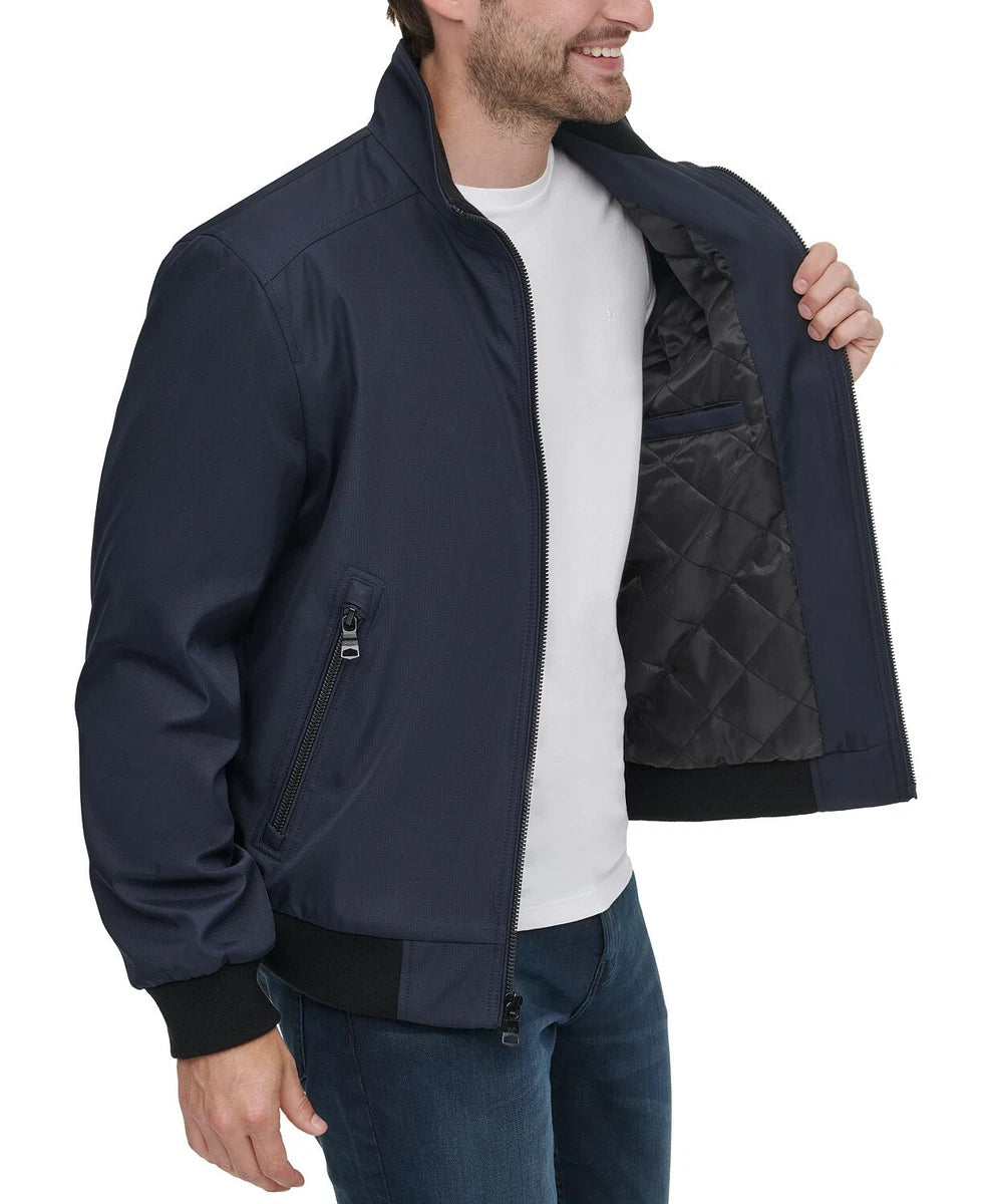 Calvin Klein Men's True Navy Ripstop Bomber Jacket
