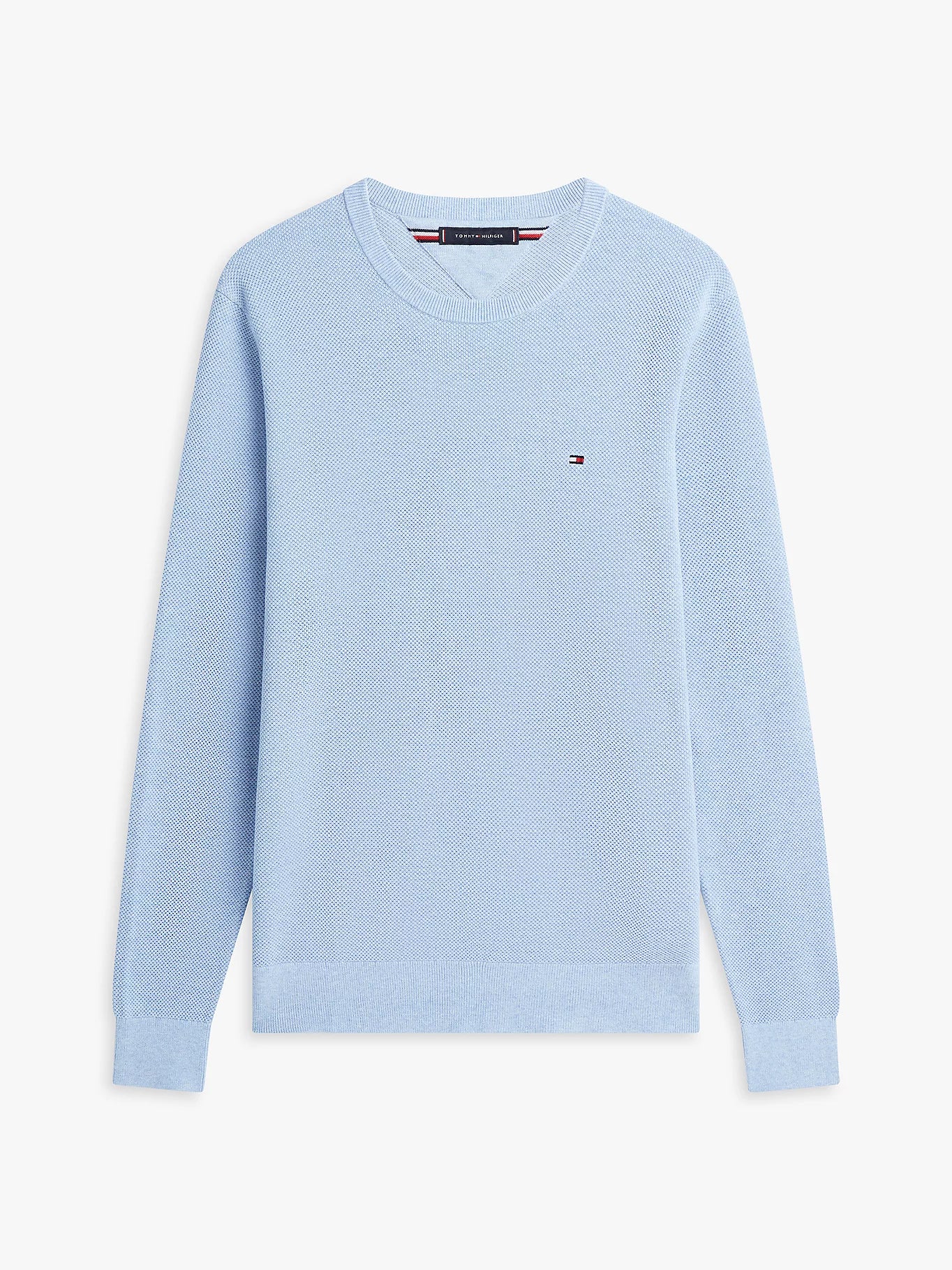 Tommy Hilfiger Flag Embroidery Textured Crew Neck Jumper - HIPPO US Brands Tommy Hilfiger