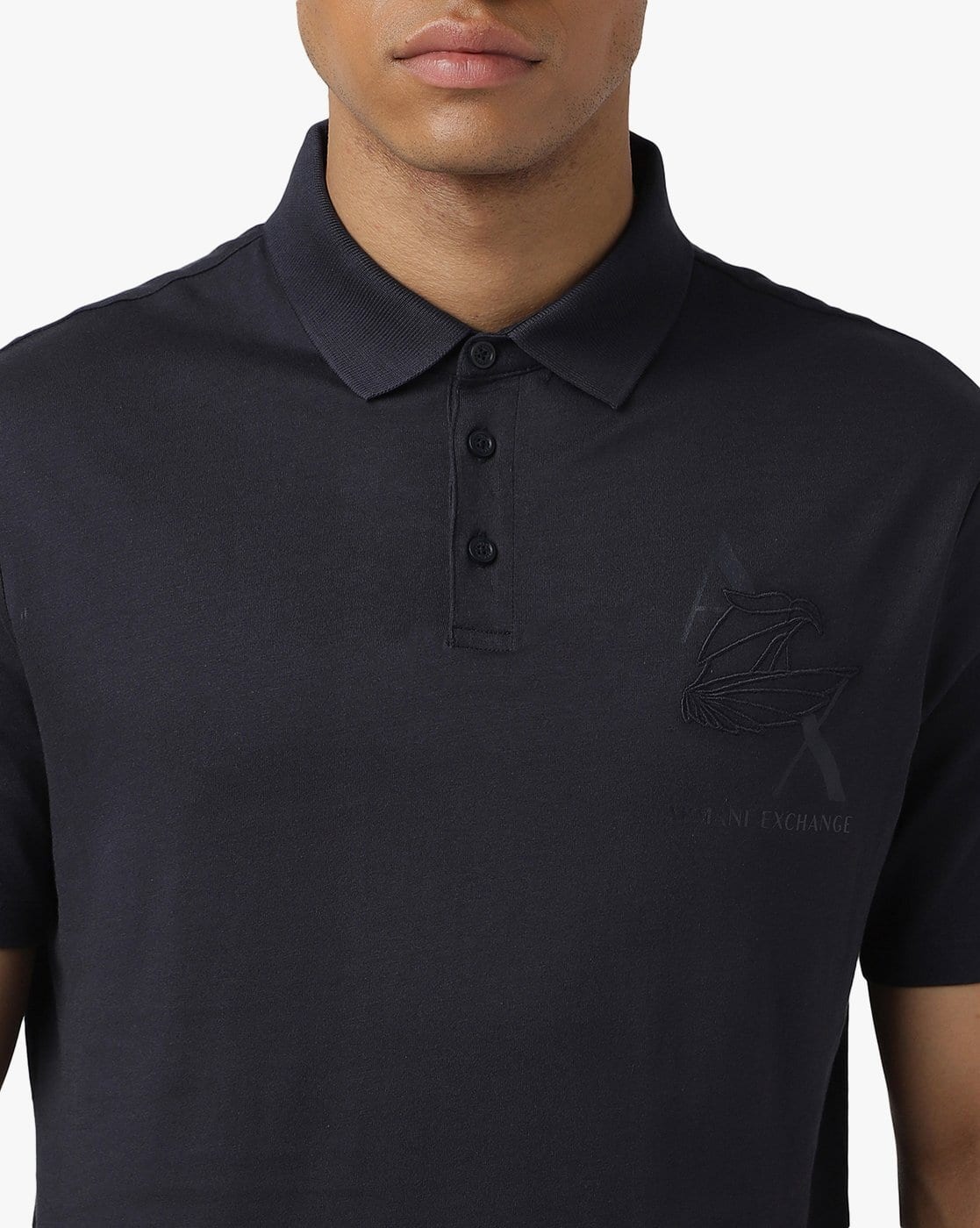 ARMANI EXCHANGE Regular Fit Polo T-Shirt With Eagle Logo
