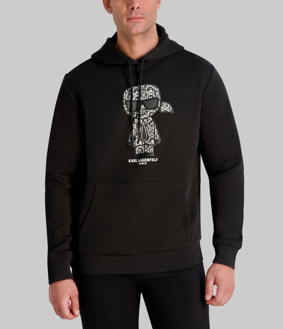 Karl Lagerfeld Paris Monogram Fleece Hoodie