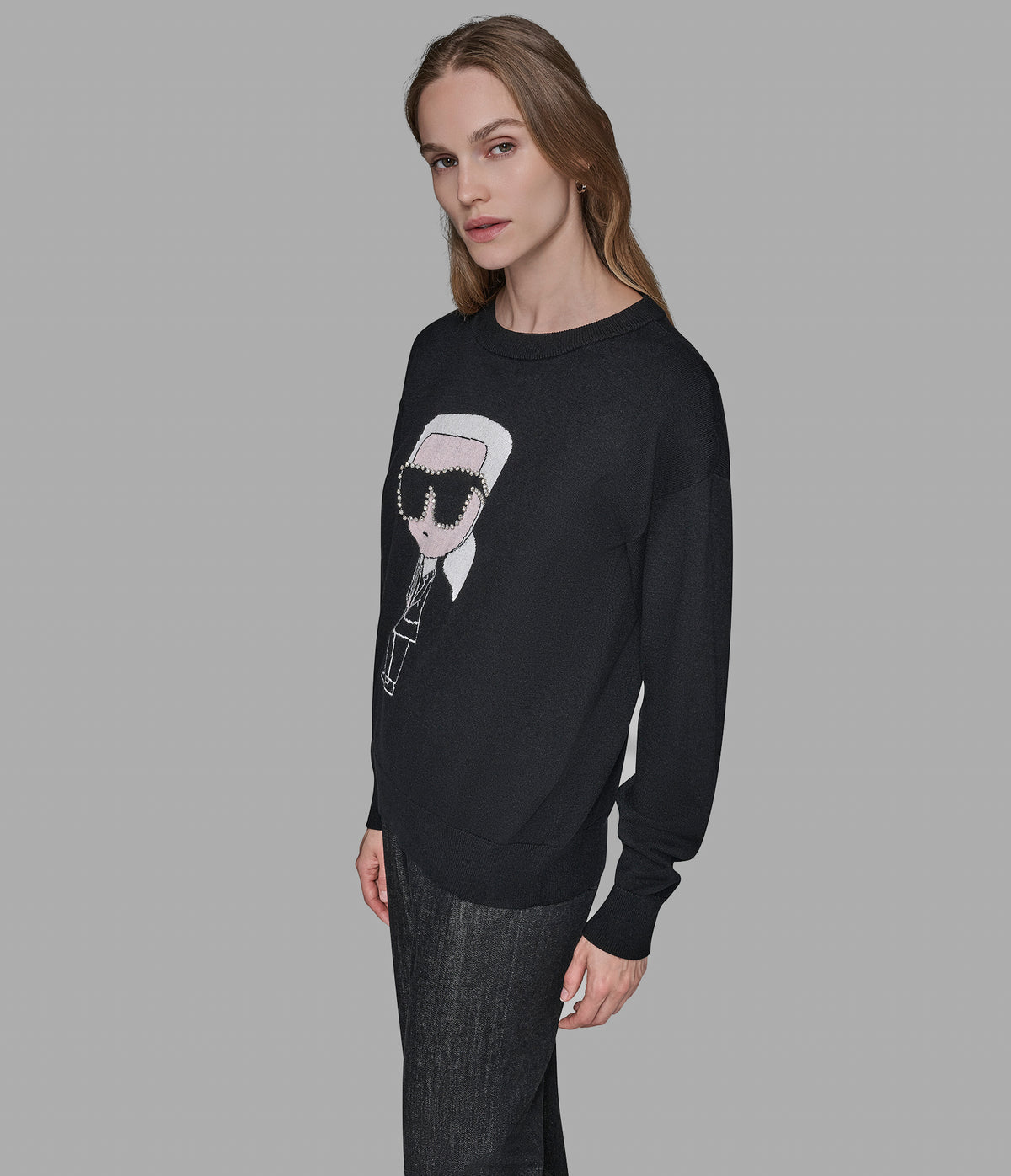 Karl Lagerfeld Paris Character Sweater - HIPPO US Brands Karl Lagerfeld Paris