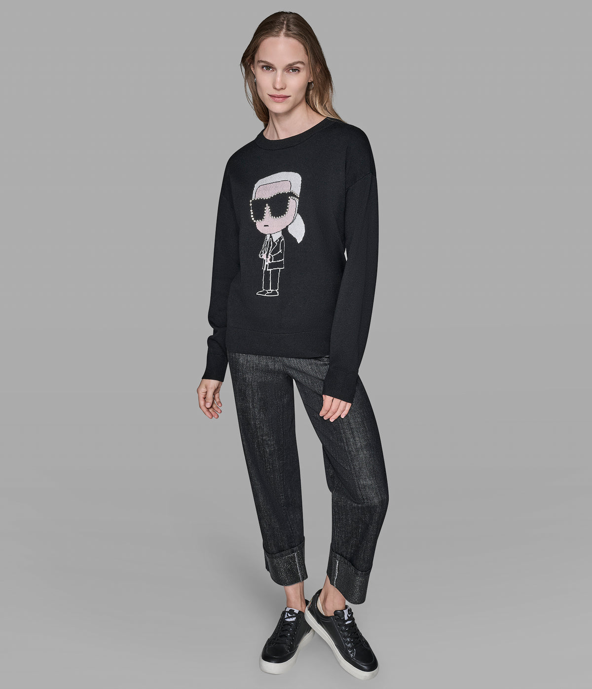 Karl Lagerfeld Paris Character Sweater - HIPPO US Brands Karl Lagerfeld Paris