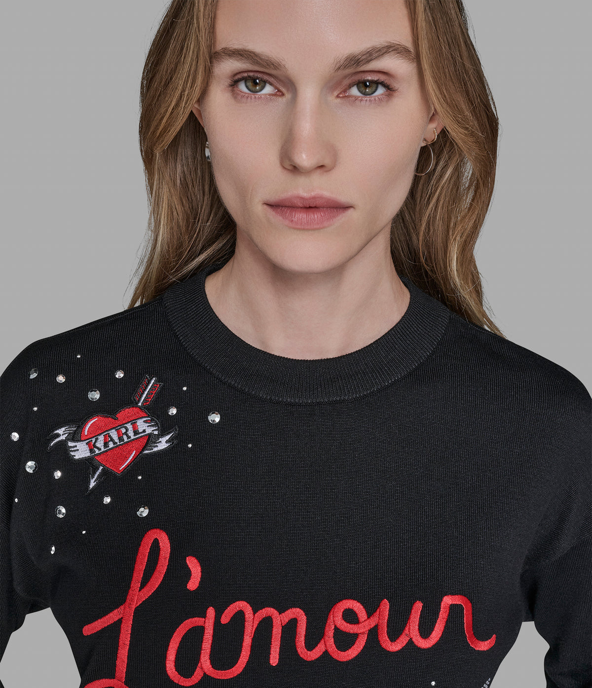 Karl Lagefeld Paris Lamor Emberllesh Sweater - HIPPO US Brands Karl Lagerfeld Paris