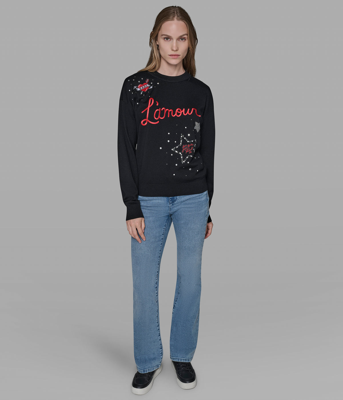 Karl Lagefeld Paris Lamor Emberllesh Sweater - HIPPO US Brands Karl Lagerfeld Paris