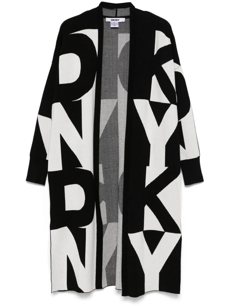 Dkny Women’s Monochrome Logo Open-Front Cardigan