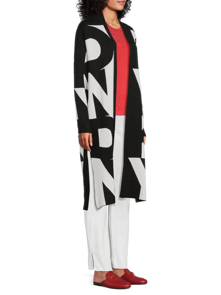 Dkny Women’s Monochrome Logo Open-Front Cardigan