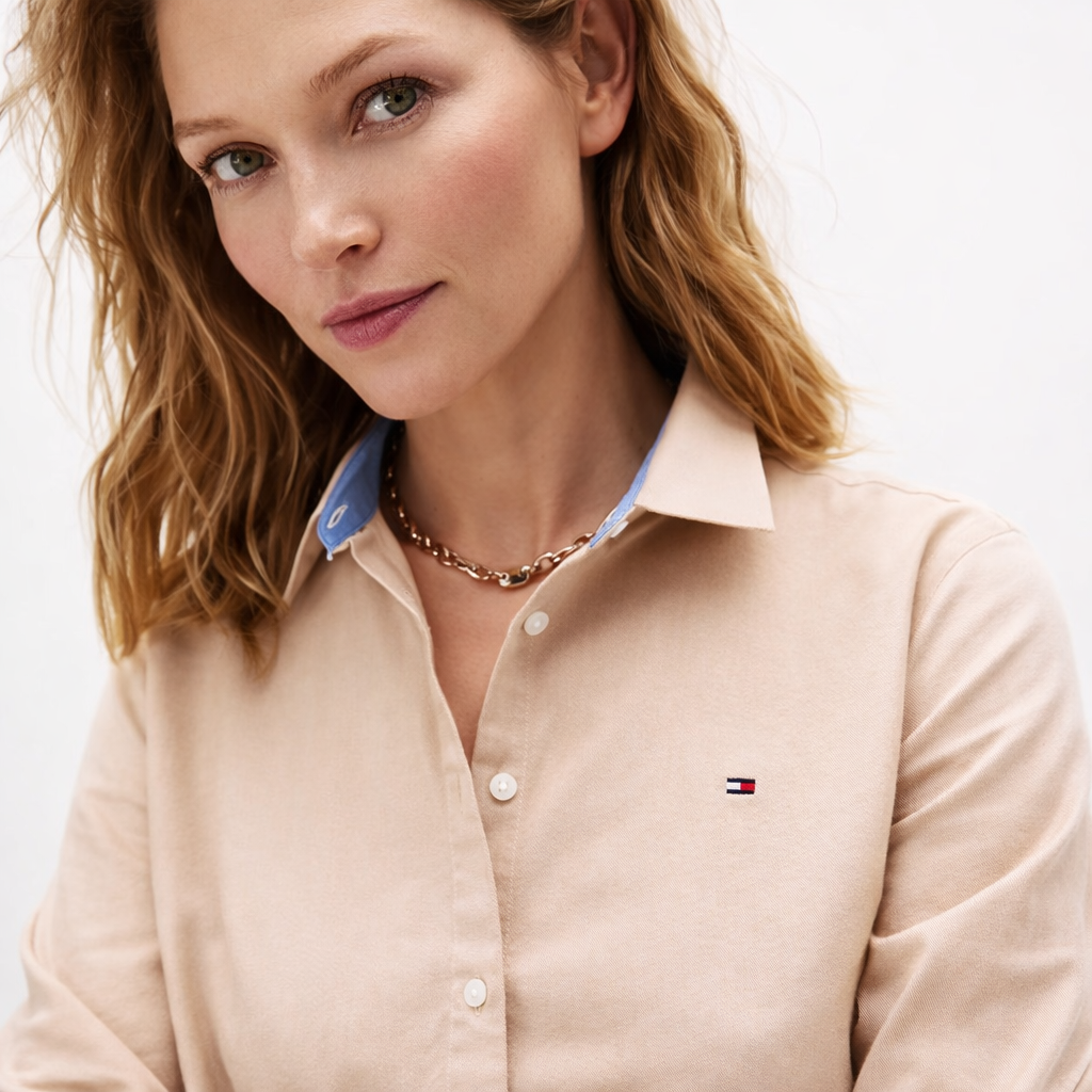 Tommy Hilfiger Women's Classic Fit Stretch Oxford Shirt - HIPPO US Brands Tommy Hilfiger