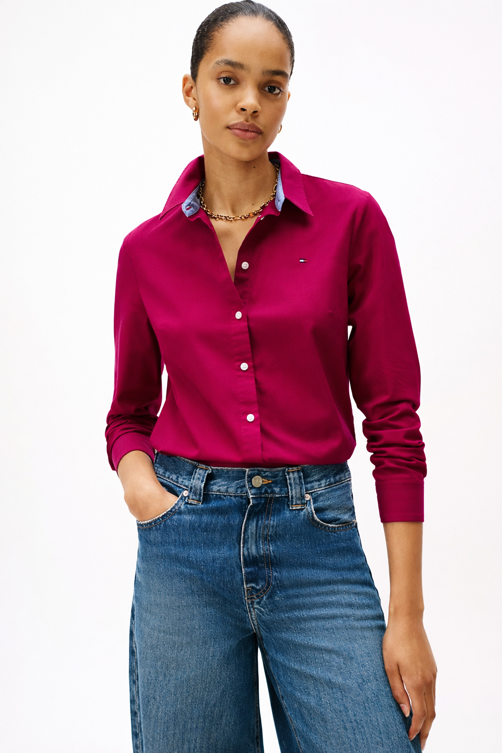 Tommy Hilfiger Women's Classic Fit Stretch Oxford Shirt