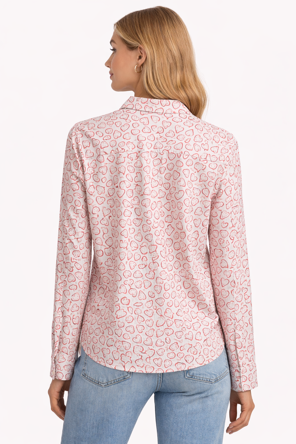 tommy Hilfiger Women's Heart Print Shirt - HIPPO US Brands Tommy Hilfiger