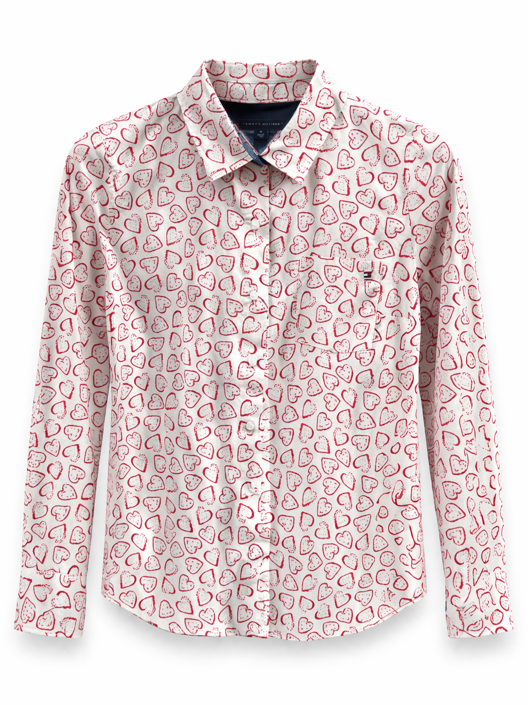 tommy Hilfiger Women's Heart Print Shirt - HIPPO US Brands Tommy Hilfiger