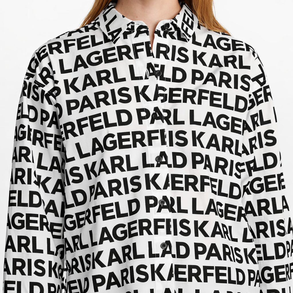 Karl Lagerfeld Paris Women's White/Black Button Front - HIPPO US Brands Karl Lagerfeld Paris