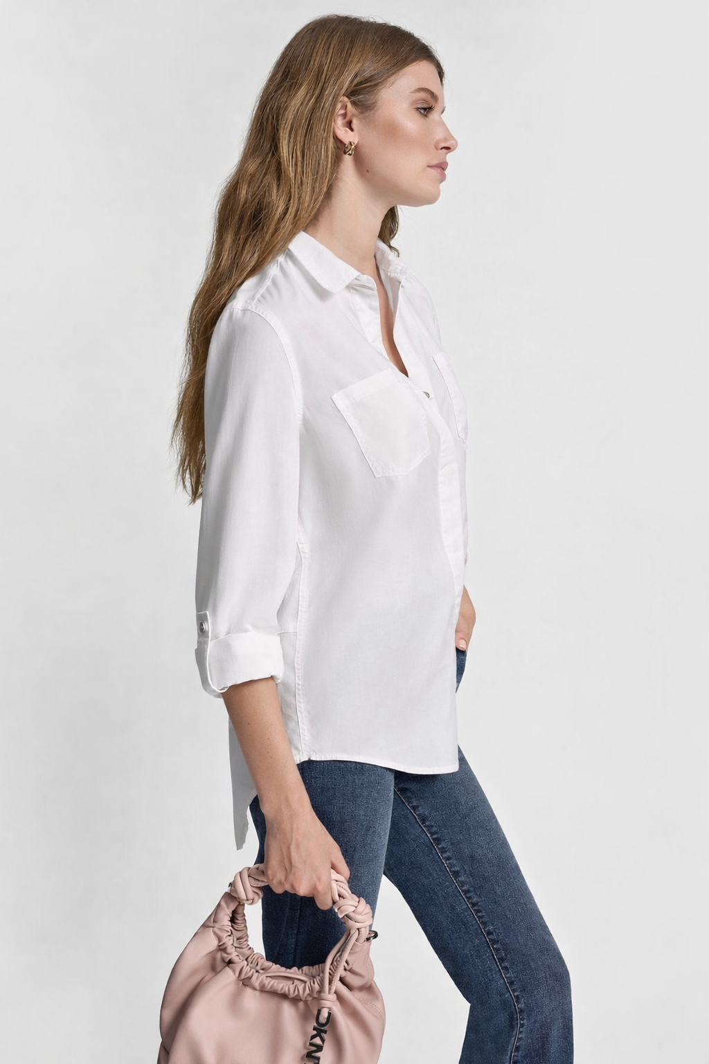 Dkny Split Back Button Front With Roll Tap - HIPPO US Brands DKNY